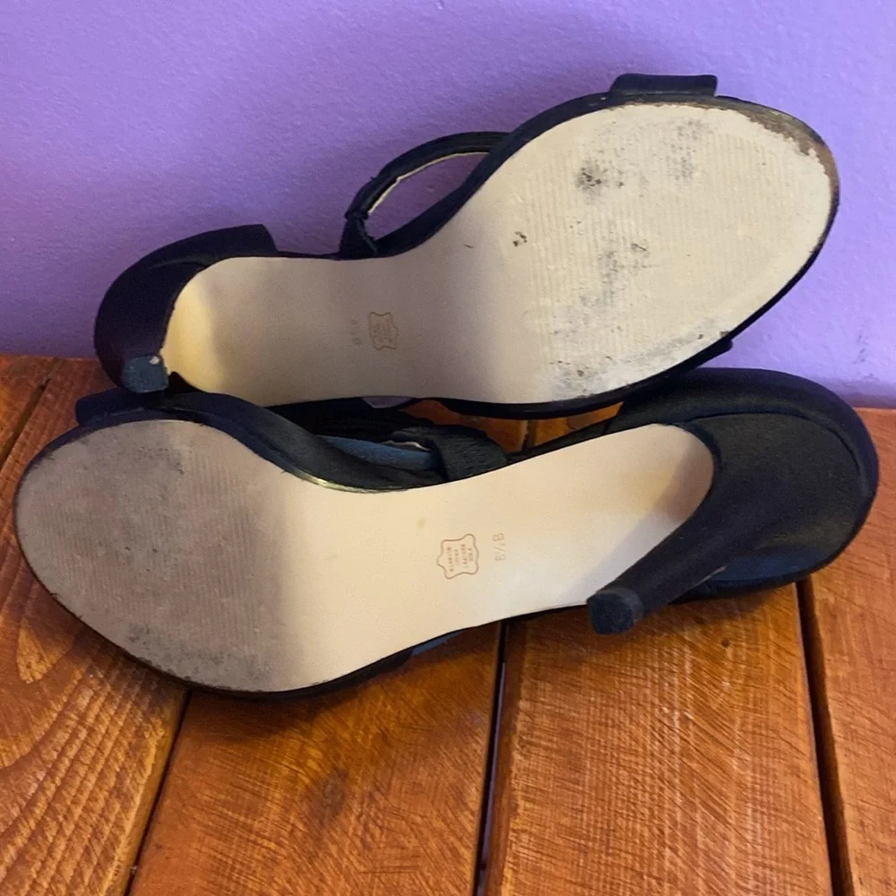 Open Toe Black 3” Stilettos